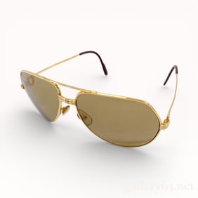 Cartier Gold-Tone Aviator Sunglasses