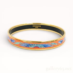 Hermes Emaille Enamel PM Cloisonne Bangle with box