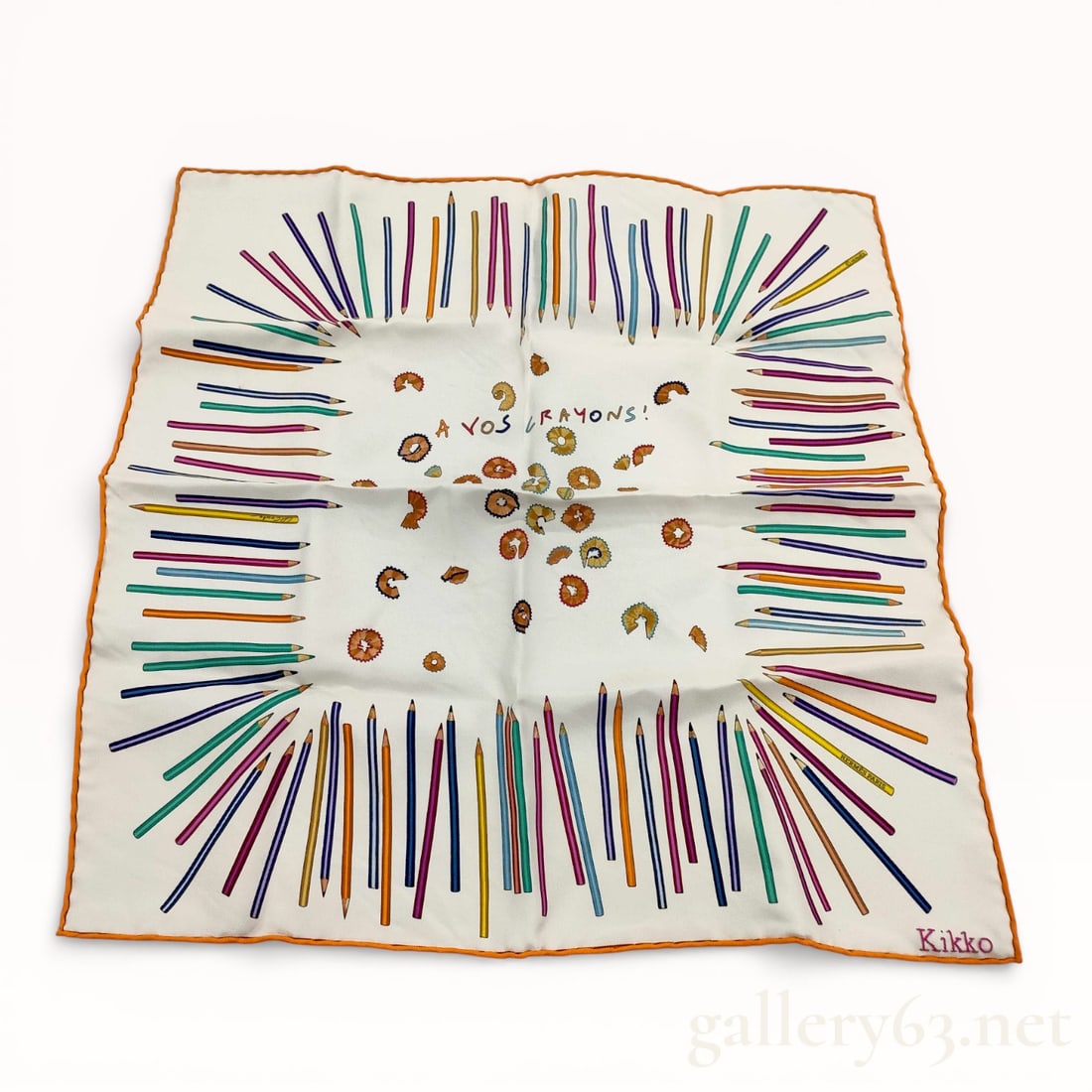 Hermès Silk Carré 45 “À Vos Crayons (1 of 10)