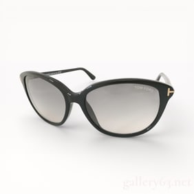 Tom Ford Black Acetate Gradient Lens Sunglasses