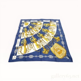 Hermès Boucle Cliquetis Silk Carré Scarf