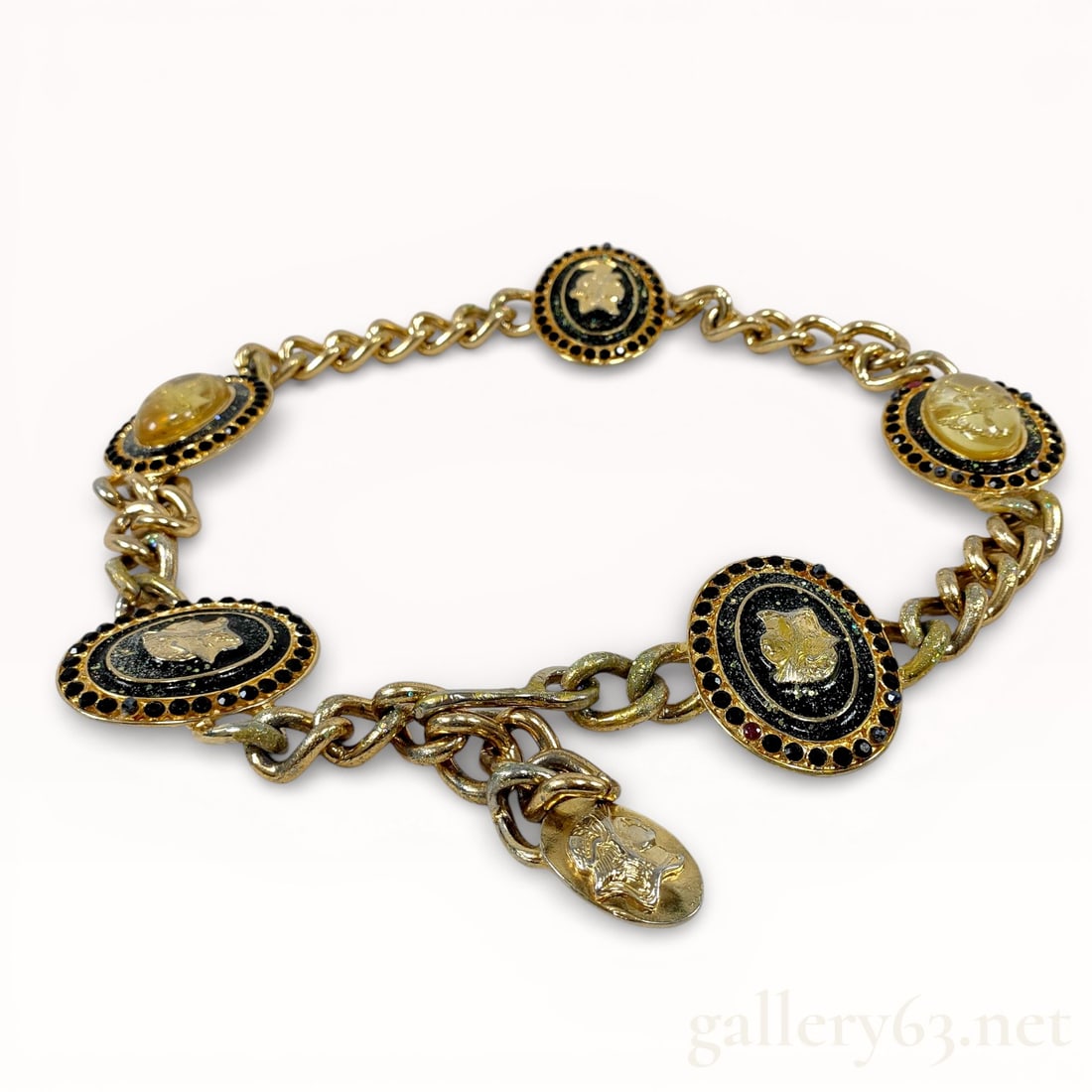 Versace Gilt Medusa Cameo Chain Belt: Authentic
