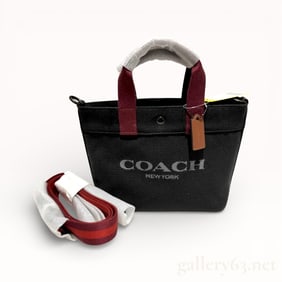 Coach CU299 Two-Way Canvas Handbag with Shoulder Strap