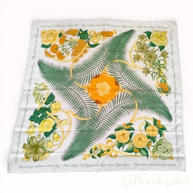 Hermès Carré 90 "Fleurs de l'Opéra" silk scarf