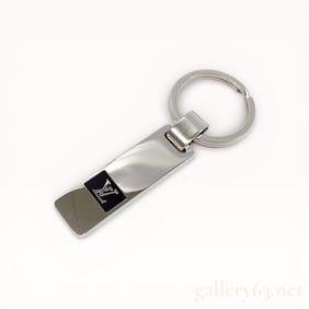 Louis Vuitton Polished Metal Key Ring with Enamel Logo Plaque
