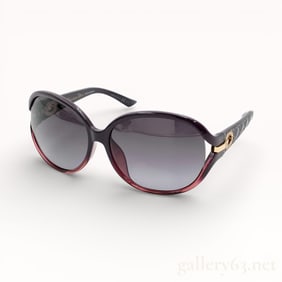 Vintage Dior Plastic Oversized Gradient Sunglasses with Box