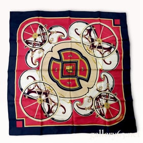 Hermès Carriage Silk Carré Scarf 90cm