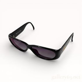 Vintage Dior Black Acetate Sunglasses