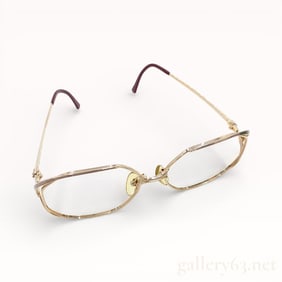 Dior Gold-Tone Metal Frame Eyeglasses
