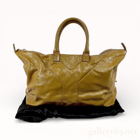 Yves Saint Laurent Enamel Leather Tote Bag