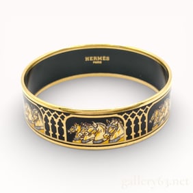 Hermès Grand Apparat Cloisonne Enamel Bangle