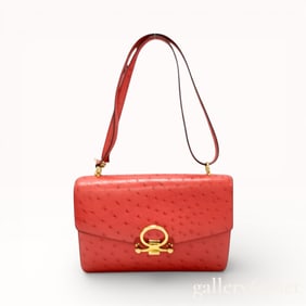 Authentic Hermès Vintage Sequana Ostrich Leather Handbag