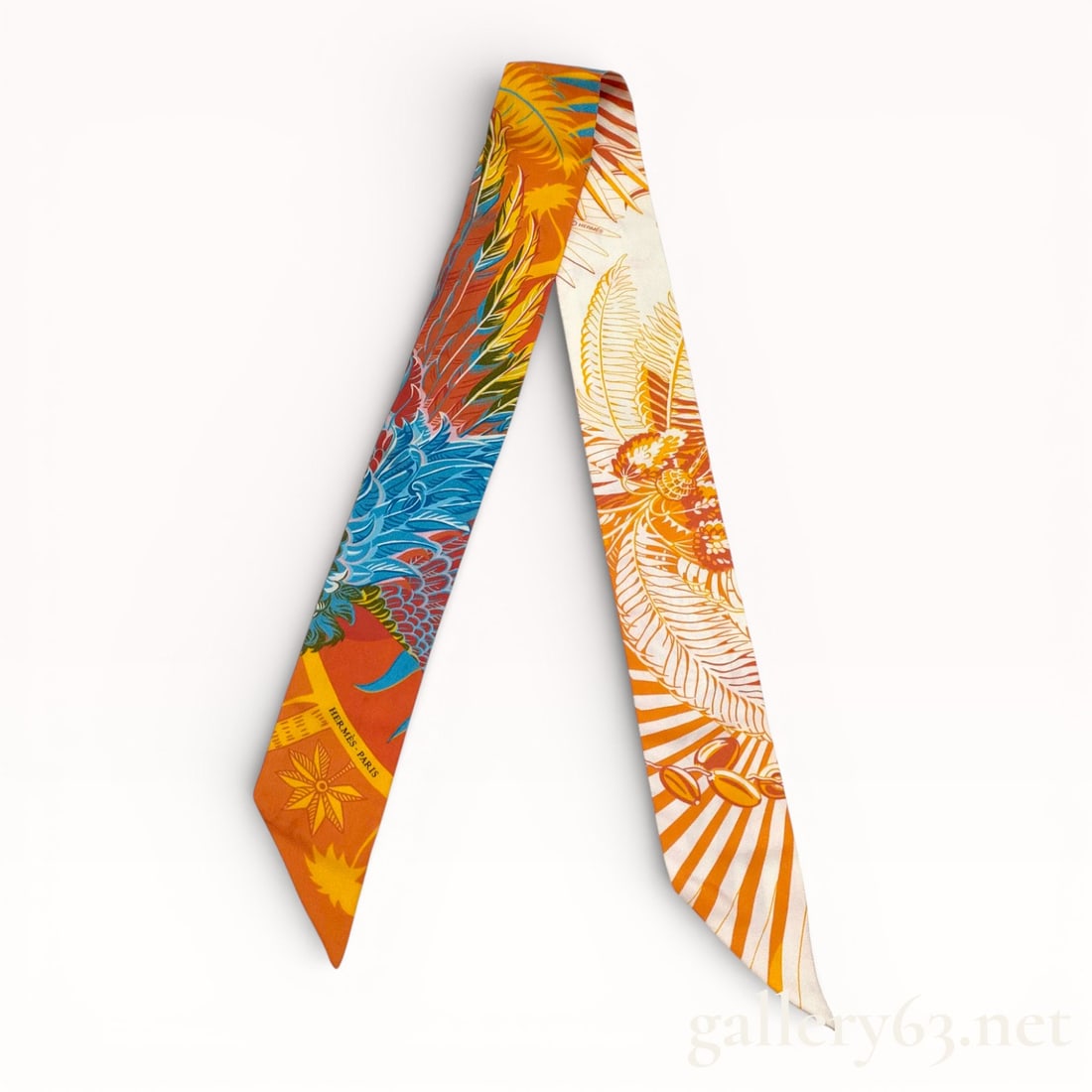 Hermes Mythiques Phoenix Coloriage silk Twilly Scarf (1 of 9)