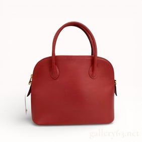 Vintage Céline Bolide Handbag in Red Leather