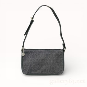 Bulgari Black Logomania Shoulder Bag Leather and Canvas