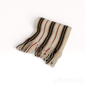Burberry Striped Merino Wool and Silk Blend Scarf - Beautiful