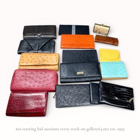 Furla Exotic Leather Wallet Assortment