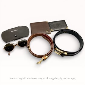 Dunhill etc. Designer Accessories Group Including Sunglasses, Wallets, and Belts