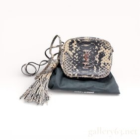 Saint Laurent Cassandra YSL Python Print Small Tassel Crossbody Bag - Like New