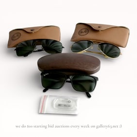 Ray-Ban B&L Sunglasses Group Including Madison, Three Pairs