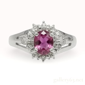 Vintage Ruby and Diamond Platinum 900 Ring 3.3g Ring (Precious Metal) size 4.25