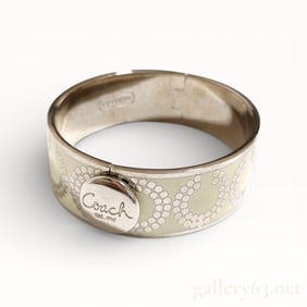 Coach Logo Hinged Bangle Bracelet
