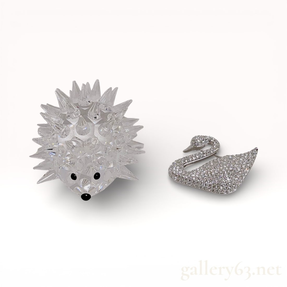 Swarovski Crystal Hedgehog and Swan Figurine Set (1 of 10)