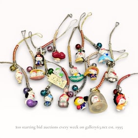 Vintage Sanrio Hello Kitty Local Keychain / Phone Charm Bag Charm Strap Set