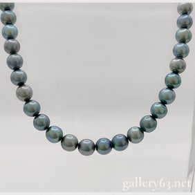 Tahitian Pearl Necklace 6.6-6.9mm with Sterling Silver Clasp