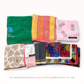 Dior and Saint Laurent Handkerchief/ Hand Towel Set