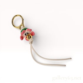 Loewe Frog Motif Leather and Enamel Charm