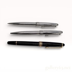 Collection of Three Montblanc Meisterstuck Writing Instruments with Box