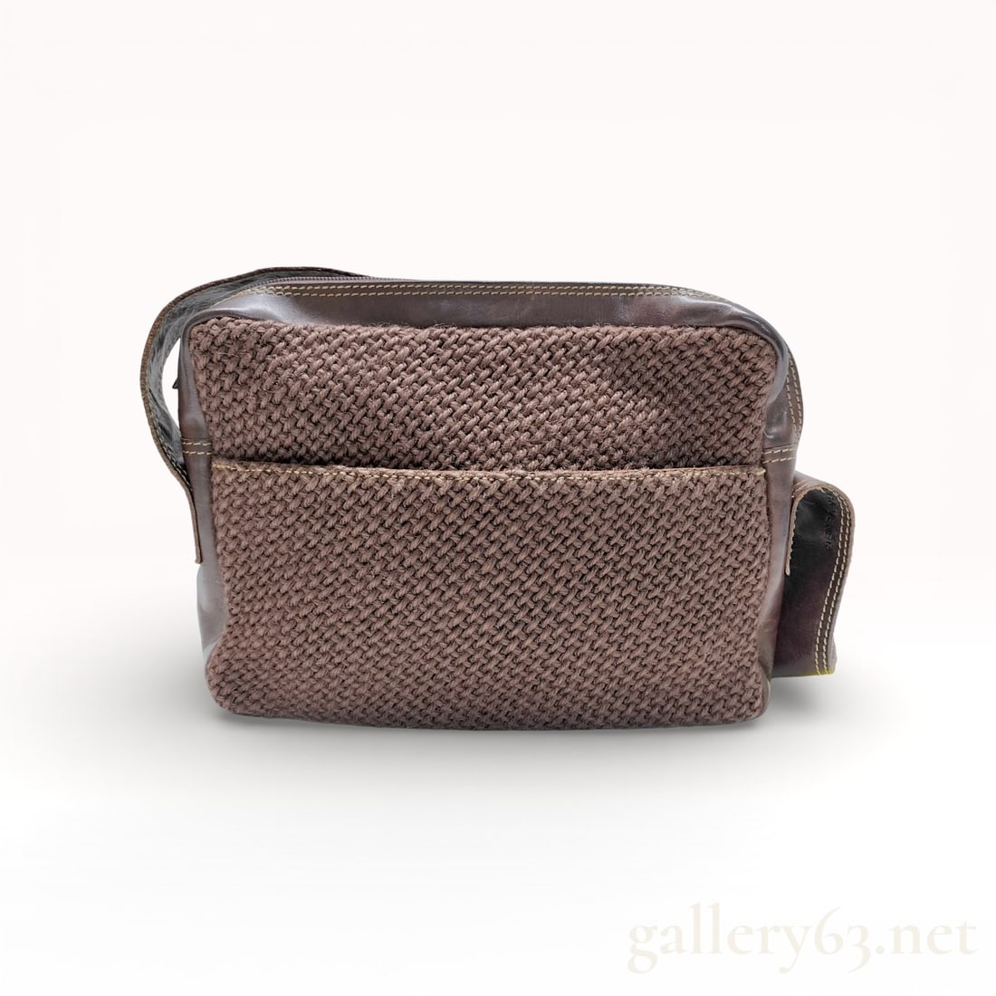 Bottega Veneta Hemp and Leather Intreccio Shoulder Bag (1 of 10)