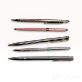 Crazy Group of FIVE Gorgeous Tiffany & Co. Pens with Boxes