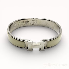 Hermès Clic H Enamel Bangle Bracelet