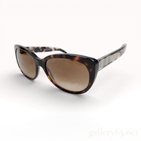 Burberry Check-Pattern Sunglasses with Case and Box