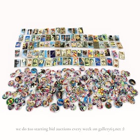 Large Lot of Showa Retro Era Japanese Non-Sports Trading Cards and POG Milk Caps