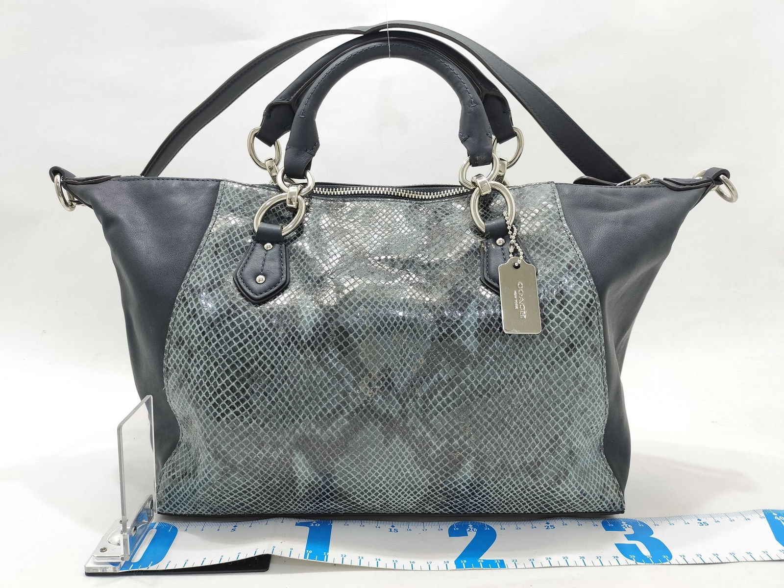 Coach Python Embossed Leather 2-Way Handbag - 2