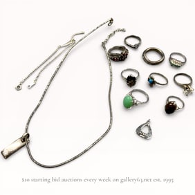 Silver Accessory Set Assorted Jewelry Bulk Collection 925