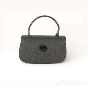 90's Vintage Gucci Wool Felt Top Handle Handbag