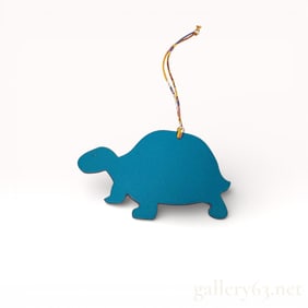 Hermès Petit Ash Leather Dinosaur Charm with Box