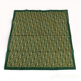 Rolex Green and Gold Logo Motif Handkerchief