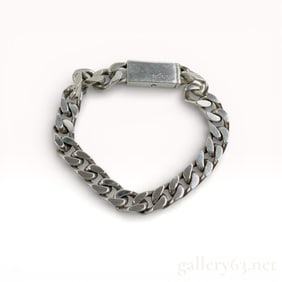 Gucci Sterling Silver Curb Chain Bracelet
