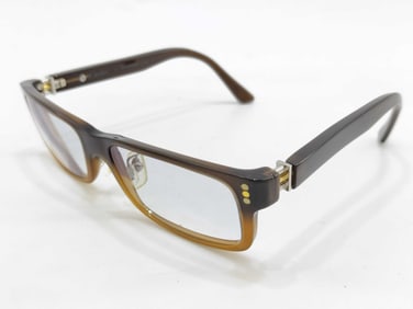 Cartier Handmade in France Tortiseshell Rectangular Eyeglasses