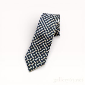 Bvlgari and Oskar Klein Swedish Theoretical Physicist Collaboration Pattern silk tie