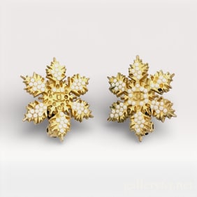 Chanel 01A Snowflake Earrings