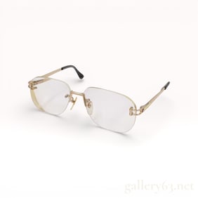 Burberry Rimless Rectangular Sunglasses with Case