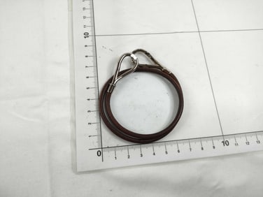 Hermès Jumbo Hook bracelet in brown leather with Palladium Plated Hardware