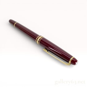 Authentic Montblanc Meisterstück Burgundy Resin Ballpoint Pen with Box