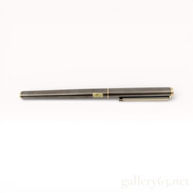 Montblanc Silver-Tone Fountain Pen with Gold Accents, Extra-Fine Nib
